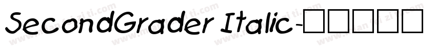 SecondGrader Italic字体转换